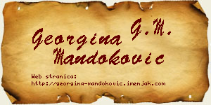 Georgina Mandoković vizit kartica